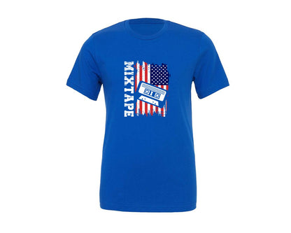 brand:Generic|color:True Royal Blue|Music Mixtape T Shirt Design Graphic T-Shirt