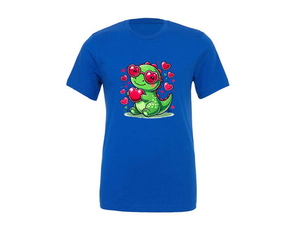brand:Generic|color:True Royal Blue|Valentines Day T Rex Dinosaur Love Graphic T-Shirt