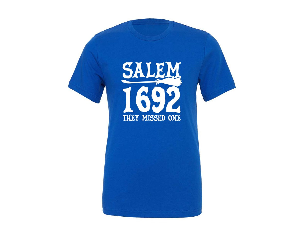 brand:Generic|color:True Royal Blue|Salem 1692 They Missed One Graphic T-Shirt
