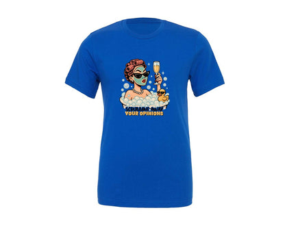 brand:Generic|color:True Royal Blue|Tired Woman Sarcastic Quote Girl Graphic T-Shirt