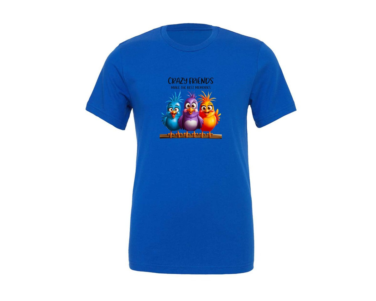 brand:Generic|color:True Royal Blue|Crazy Friends Make The Best T Shirt Graphic T-Shirt