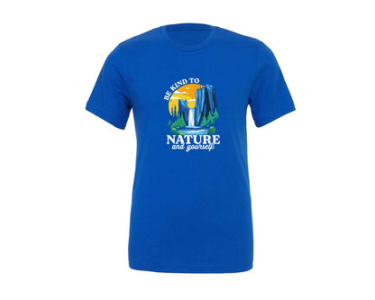 brand:Generic|color:True Royal Blue|Be Kind To Nature And Yourself Graphic T-Shirt