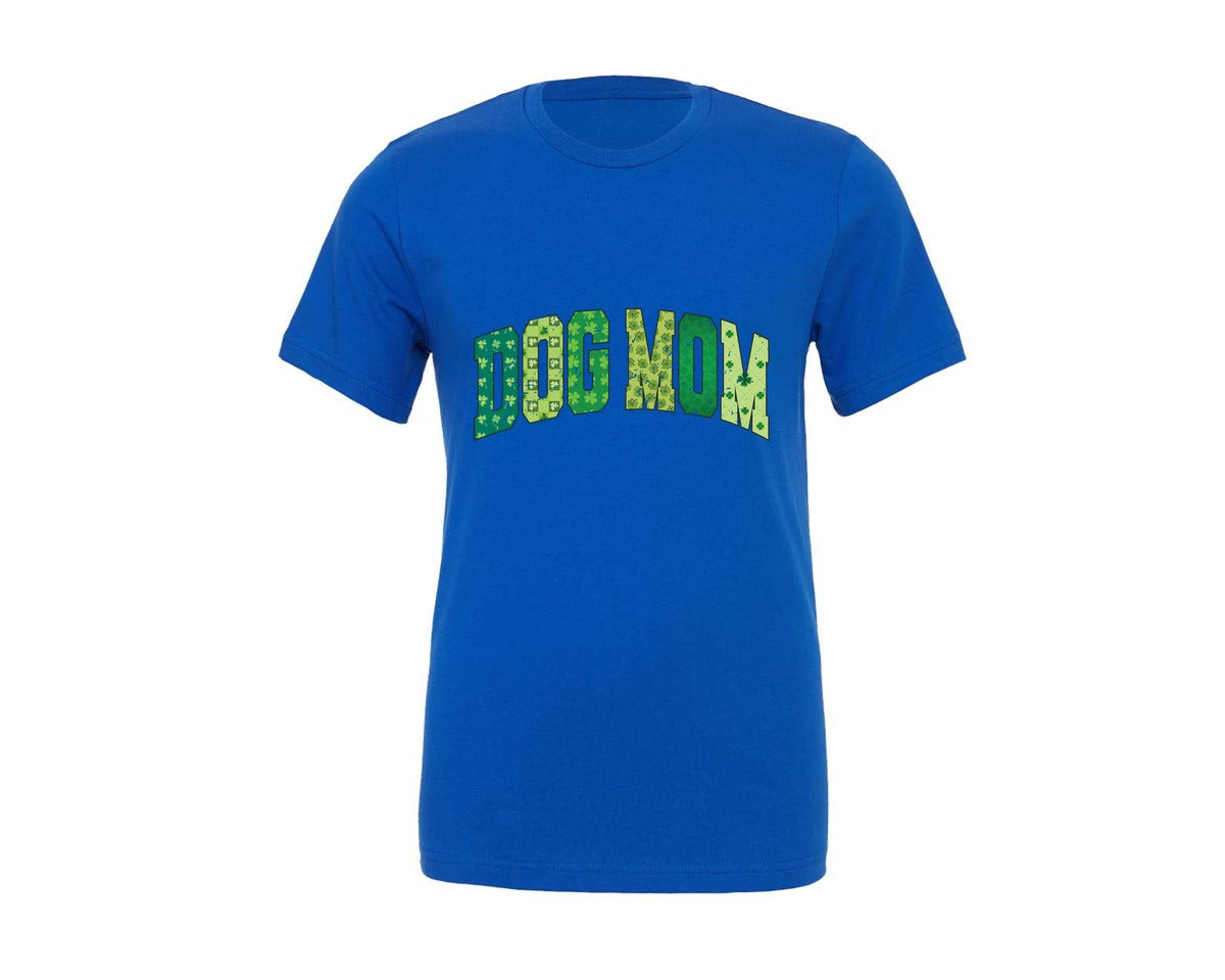 brand:Generic|color:True Royal Blue|Dog Mom St Patricks Day Lucky Mama Graphic T-Shirt