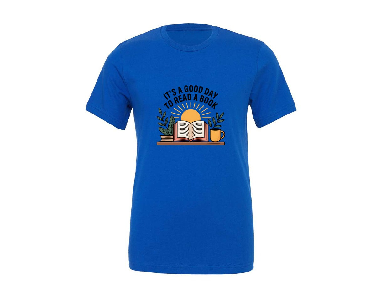 brand:Generic|color:True Royal Blue|Its A Good Day To Read A Book 12 Graphic T-Shirt