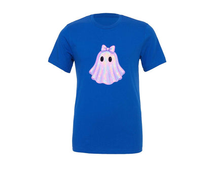 brand:Generic|color:True Royal Blue|Retro Disco Iridescent Ghost Spooky 2 Graphic T-Shirt