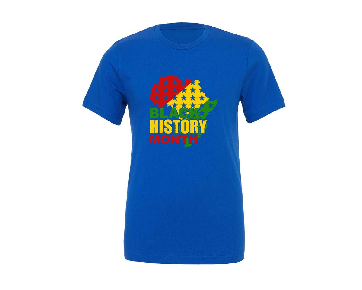 brand:Generic|color:True Royal Blue|Black History Month T Shirt Design 325 Graphic T-Shirt