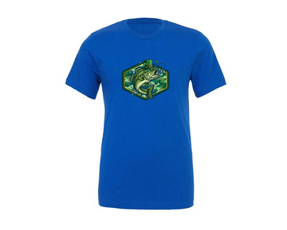 brand:Generic|color:True Royal Blue|St Patricks Day Fishing Camouflage Graphic T-Shirt