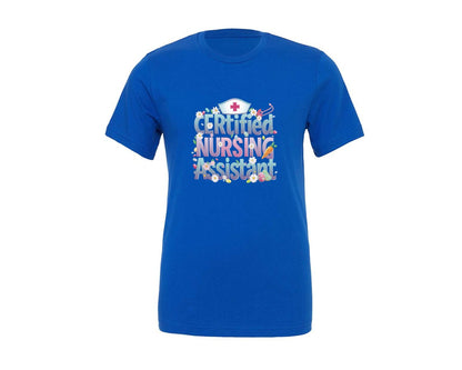 brand:Generic|color:True Royal Blue|Certified Nursing Assistant Cna Nurse 3 Graphic T-Shirt