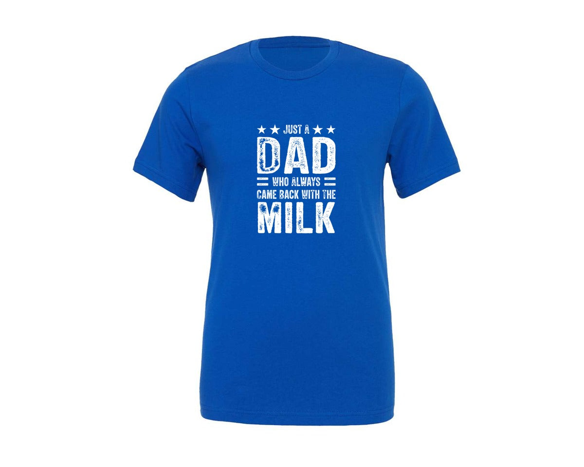 brand:Generic|color:True Royal Blue|Funny Fathers Day Milk Design Graphic T-Shirt