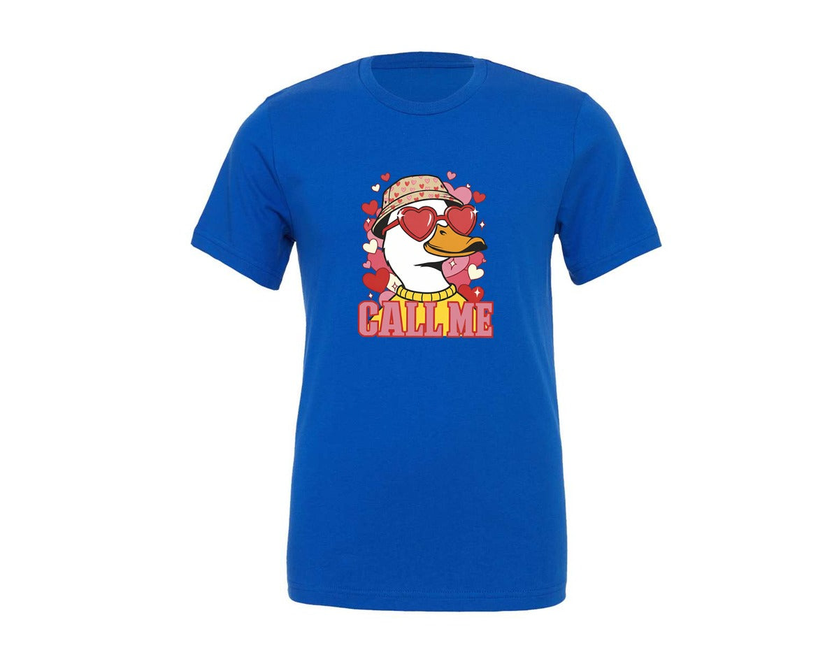 brand:Generic|color:True Royal Blue|Kall Me Silly Goose Valentine Graphic T-Shirt