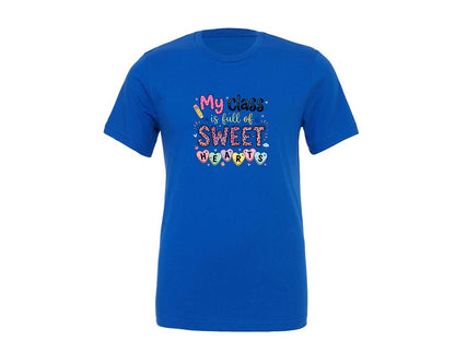 brand:Generic|color:True Royal Blue|My Class Is Full Of Sweet Hearts 18 Graphic T-Shirt
