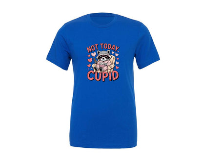 brand:Generic|color:True Royal Blue|Not Today Cupid Funny Raccoon 3 Graphic T-Shirt