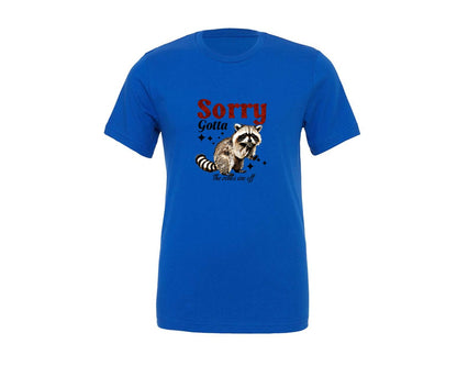 brand:Generic|color:True Royal Blue|Funny Sarcastic Raccoon Animals Graphic T-Shirt