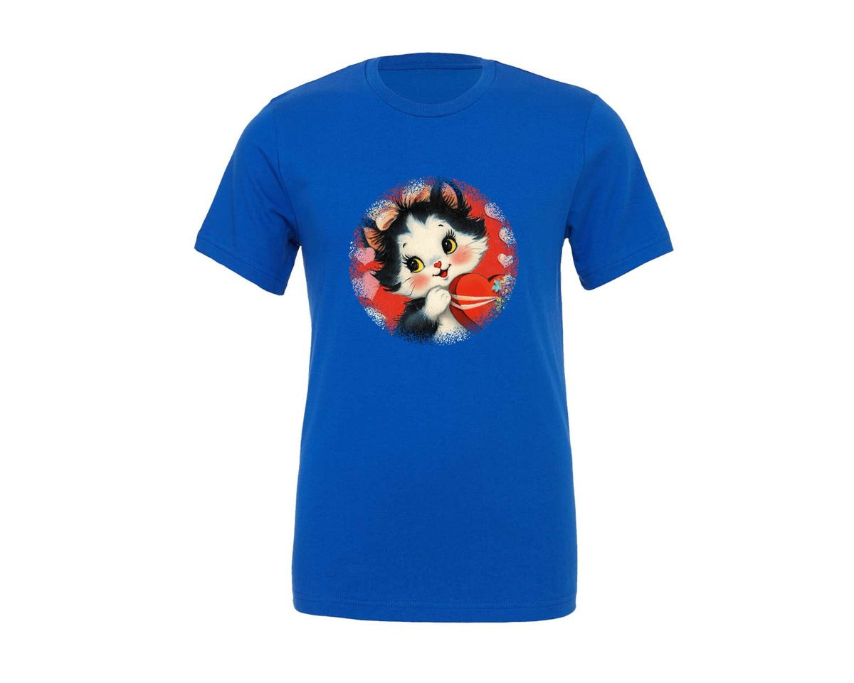 brand:Generic|color:True Royal Blue|Vintage Valentine Round Tshirt 26 Graphic T-Shirt