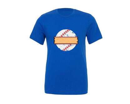 brand:Generic|color:True Royal Blue|Split Baseball Baseball Mom Graphic T-Shirt