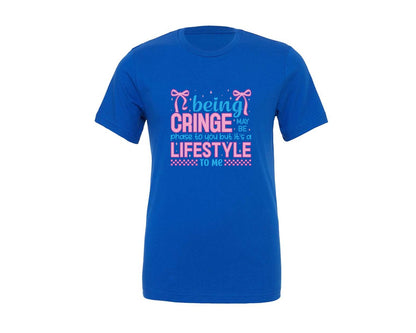 brand:Generic|color:True Royal Blue|Cringe Snarky Sarcastic Funny Saying Graphic T-Shirt