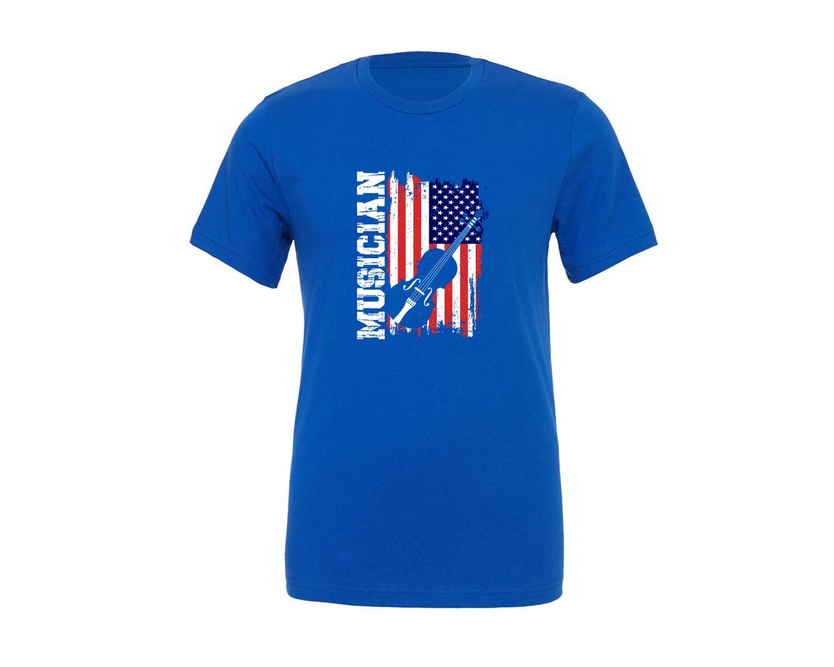 brand:Generic|color:True Royal Blue|Music Musician T Shirt Designs 2 Graphic T-Shirt