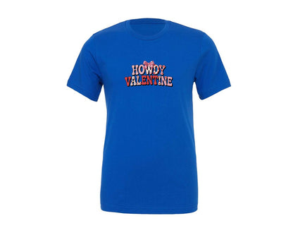 brand:Generic|color:True Royal Blue|Howdy Valentine Coquette Valentines Graphic T-Shirt