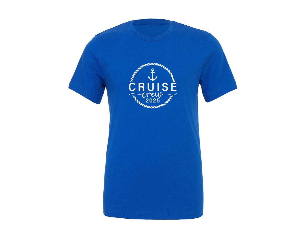 brand:Generic|color:True Royal Blue|Cruise Crew 2025 Anchor Vacation Sailing 2 Graphic T-Shirt