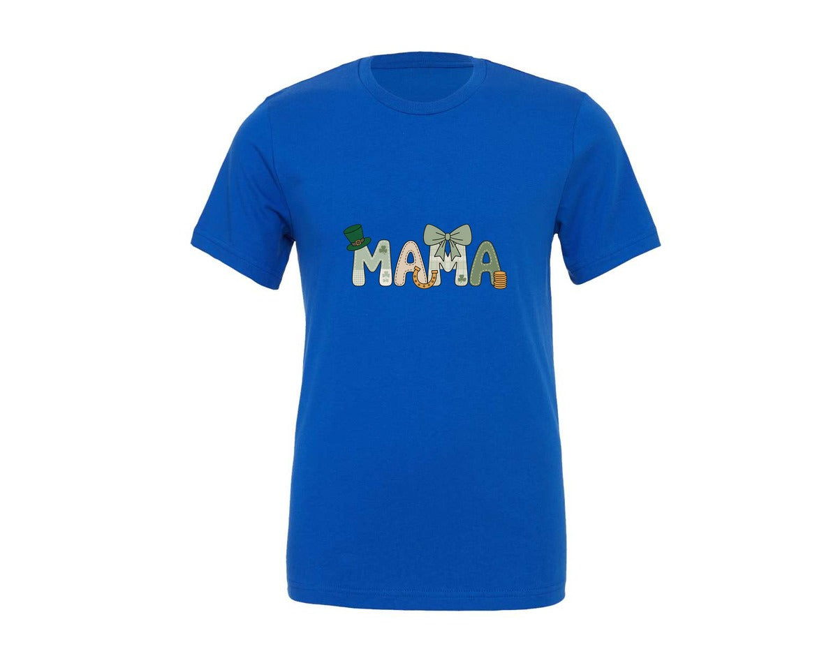 brand:Generic|color:True Royal Blue|Mama St Patricks Day St Patrick Graphic T-Shirt