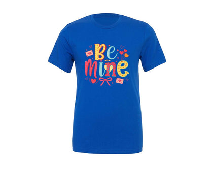 brand:Generic|color:True Royal Blue|Be Mine Valentines Day Xoxo Graphic T-Shirt