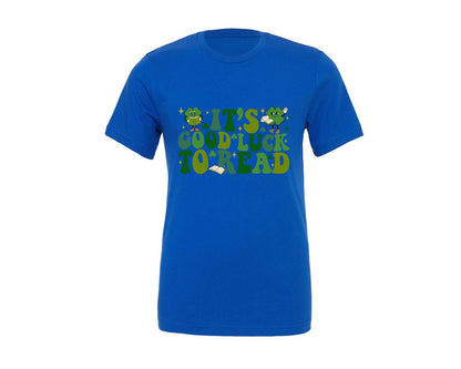 brand:Generic|color:True Royal Blue|Its Good Luck To Read Graphic T-Shirt