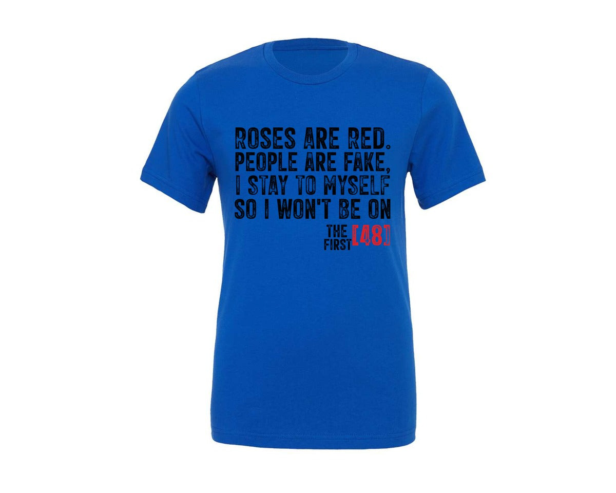 brand:Generic|color:True Royal Blue|Funny Valentine Roses Are Red People Graphic T-Shirt