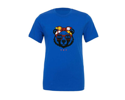 brand:Generic|color:True Royal Blue|Mama Bear Baseball Mom 2 Graphic T-Shirt