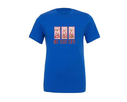 brand:Generic|color:True Royal Blue|Not Today Cupid Goose Meme Valentine Graphic T-Shirt