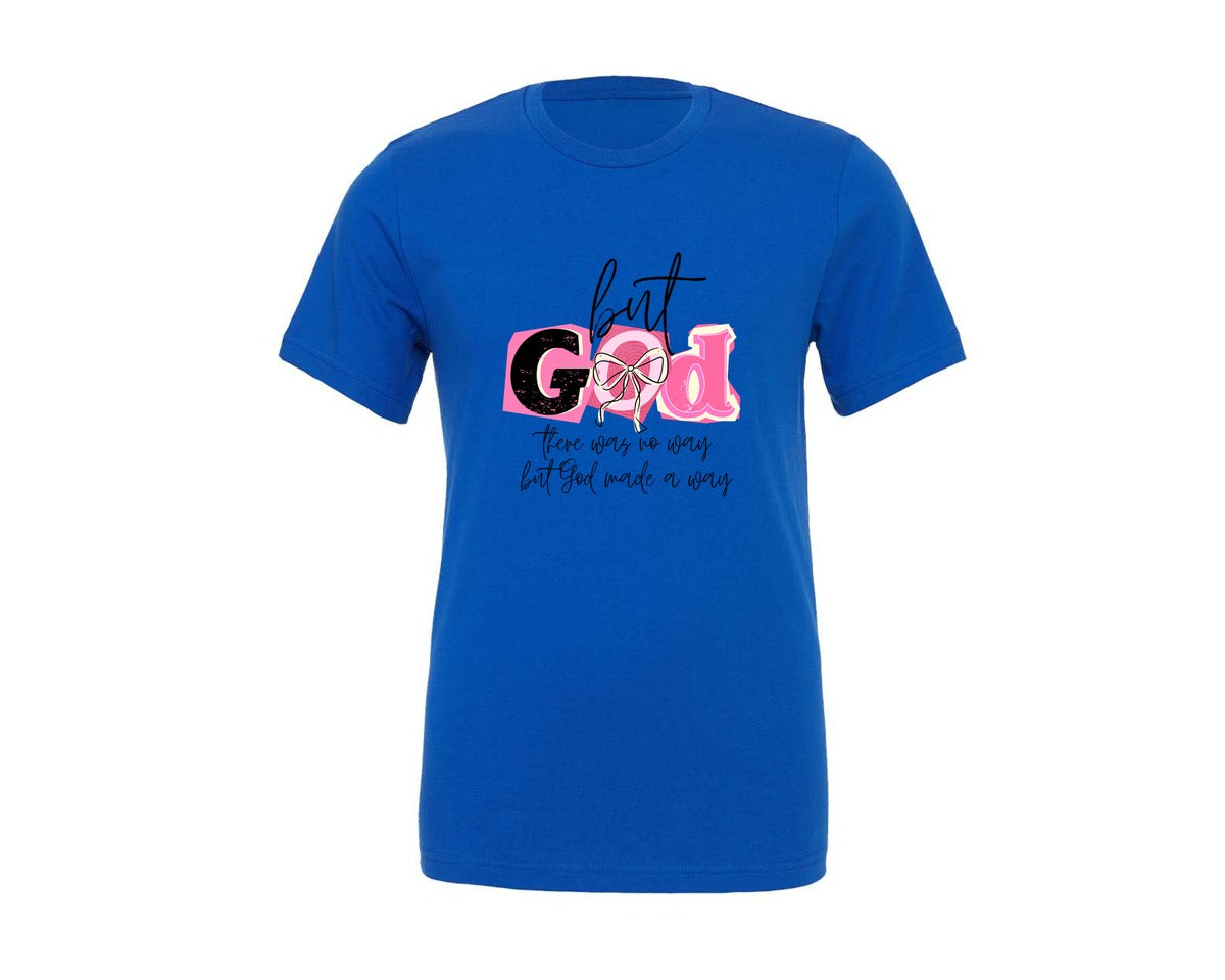 brand:Generic|color:True Royal Blue|Coquette But God Christian Graphic T-Shirt