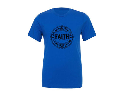 brand:Generic|color:True Royal Blue|Faith Makes Things Possible 2 Graphic T-Shirt