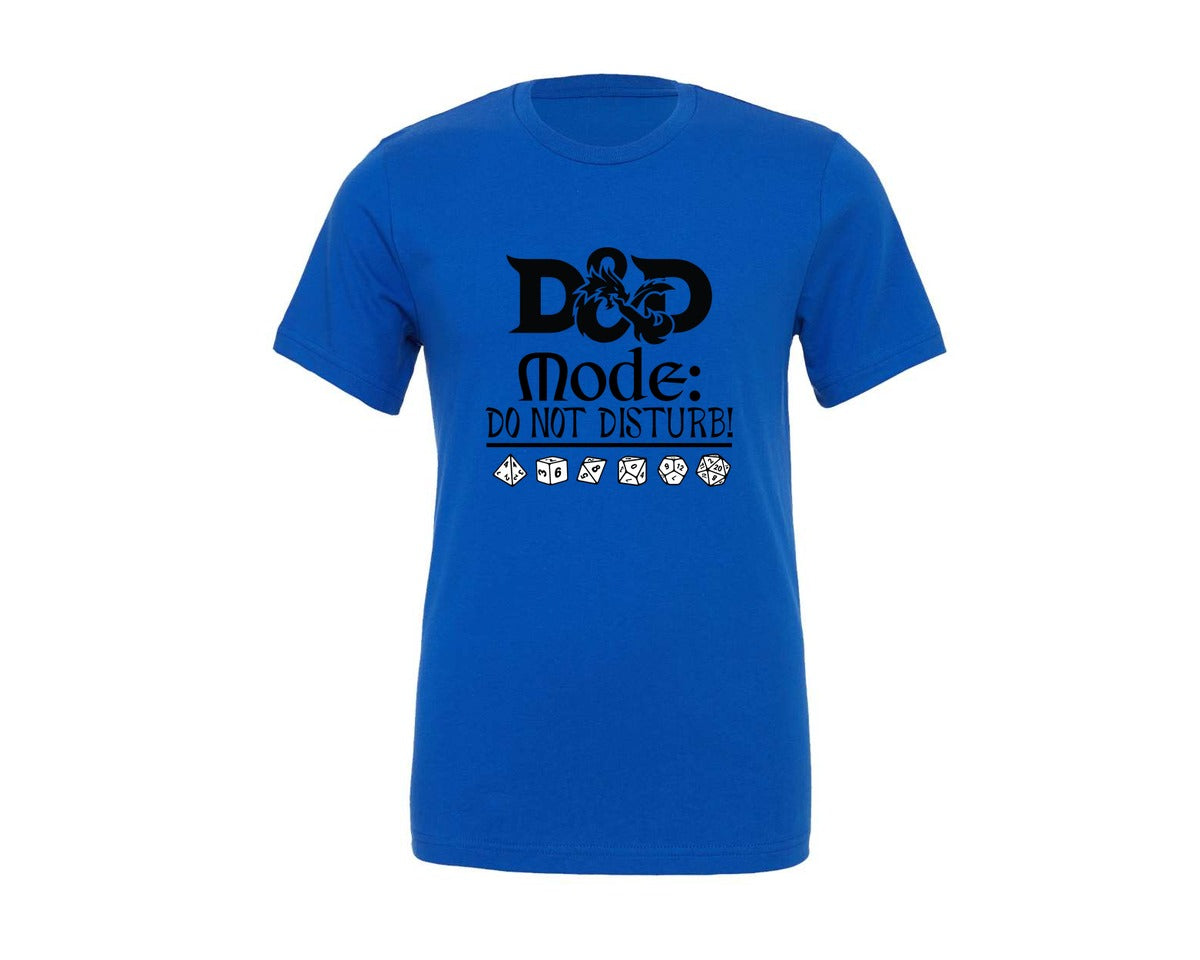 brand:Generic|color:True Royal Blue|Dnd Mode Do Not Disturb Tshirt Design Graphic T-Shirt