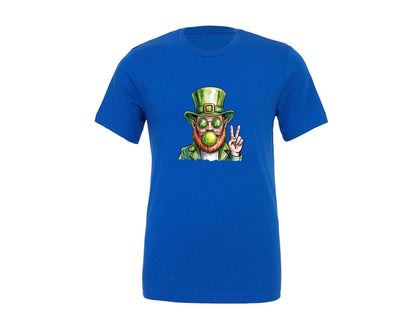 brand:Generic|color:True Royal Blue|Cool Leprechaun Bubble Graphic T-Shirt