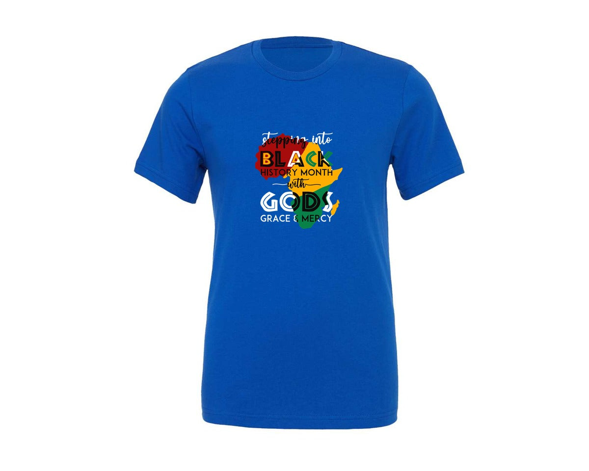 brand:Generic|color:True Royal Blue|Black History Month 585 Graphic T-Shirt