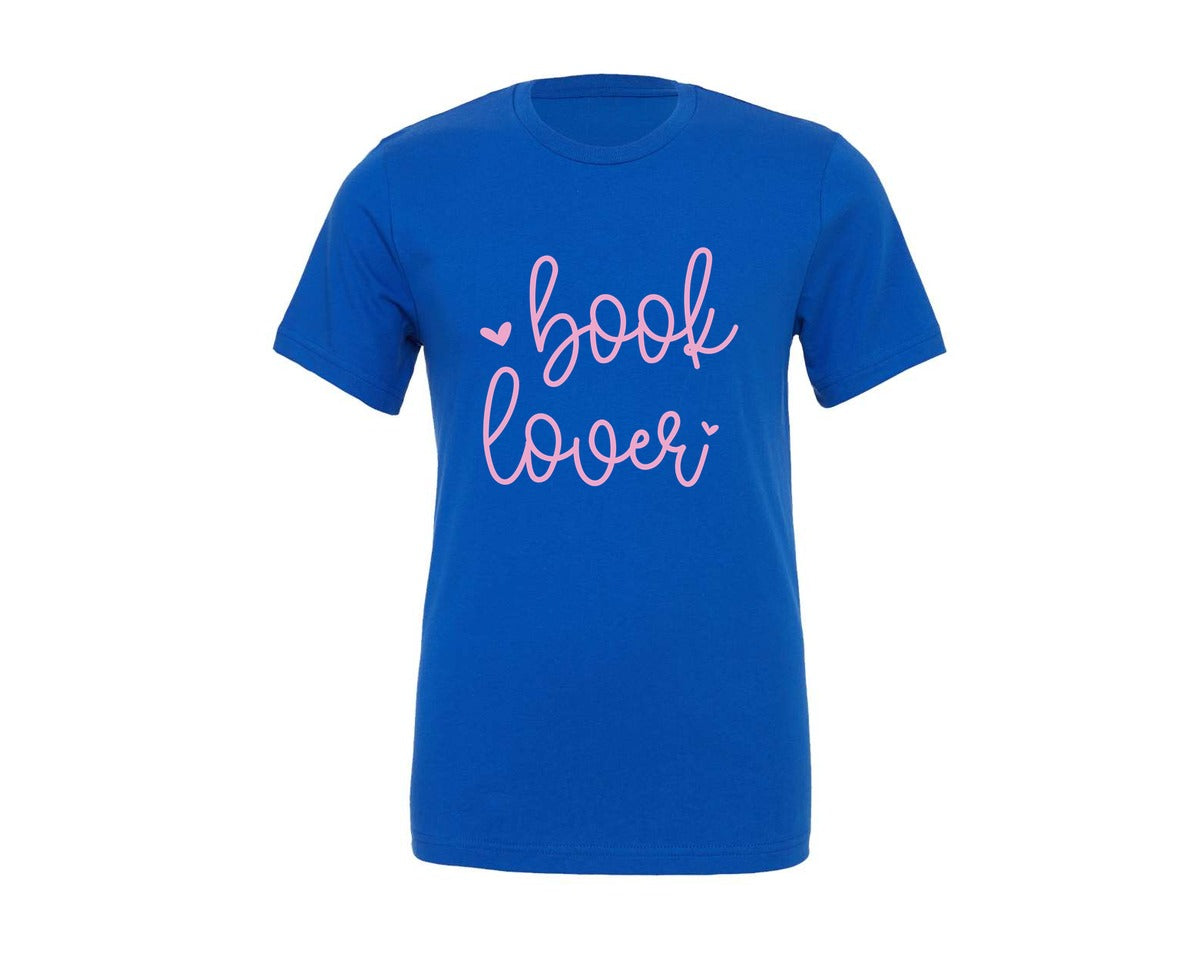 brand:Generic|color:True Royal Blue|Book Lover Funny Book Graphic T-Shirt