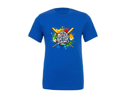 brand:Generic|color:True Royal Blue|Baseball Hey Batter Batter Swing Graphic T-Shirt
