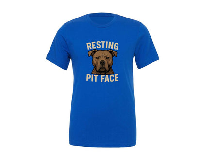 brand:Generic|color:True Royal Blue|Resting Pitbull Dog T Shirt Graphic T-Shirt