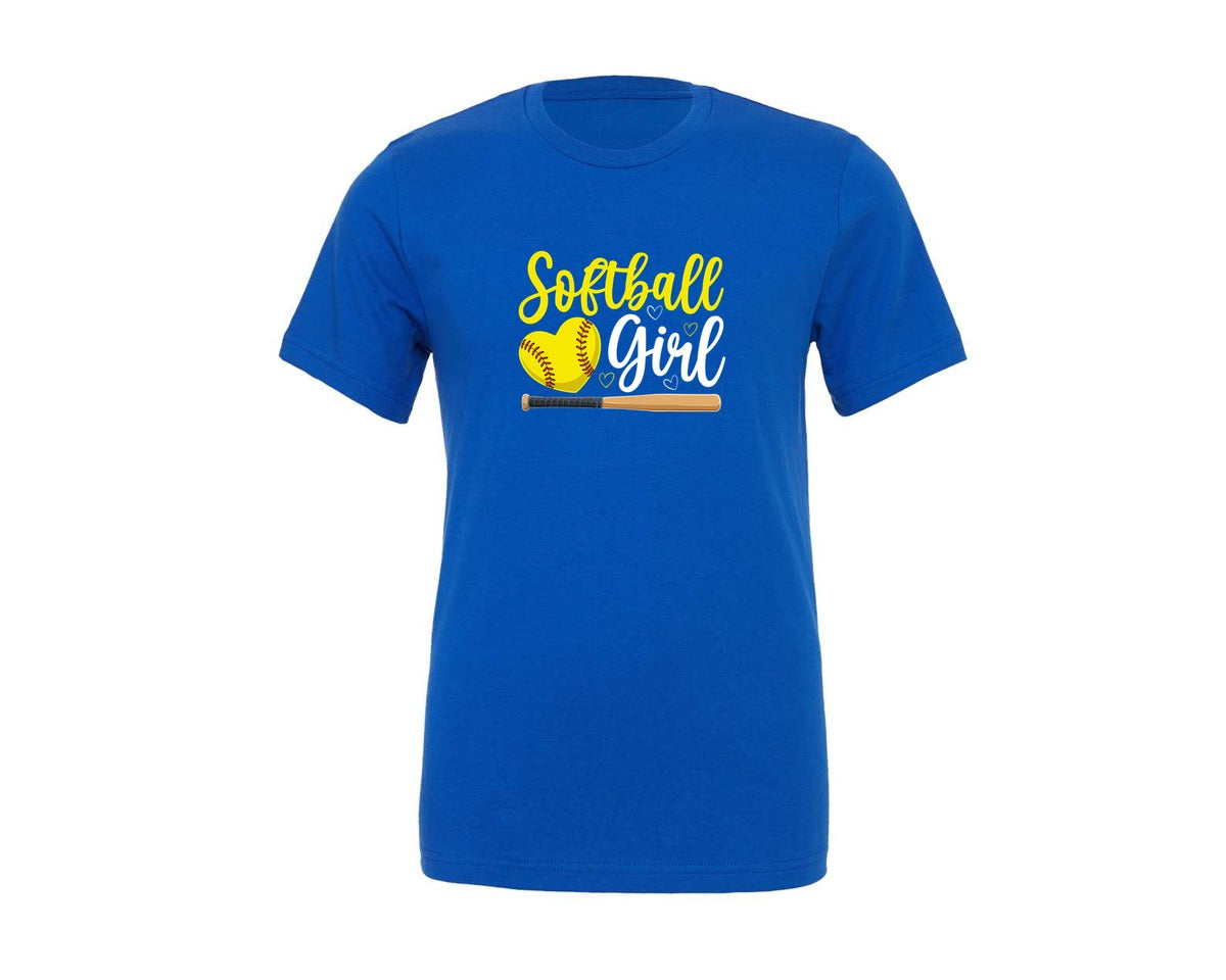 brand:Generic|color:True Royal Blue|Softball Girl T Shirt 2 Graphic T-Shirt