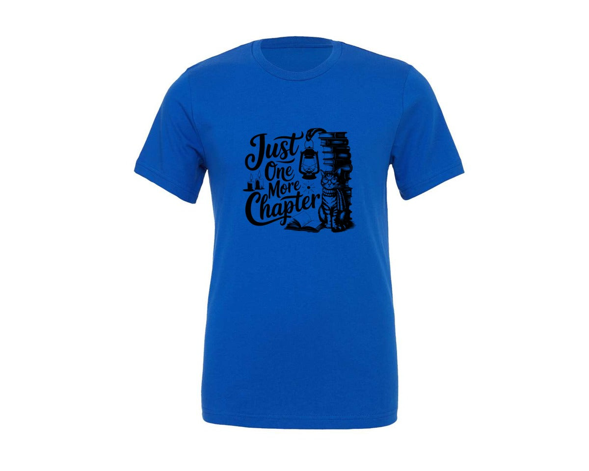 brand:Generic|color:True Royal Blue|Just One More Chapter T Shirt Design Graphic T-Shirt