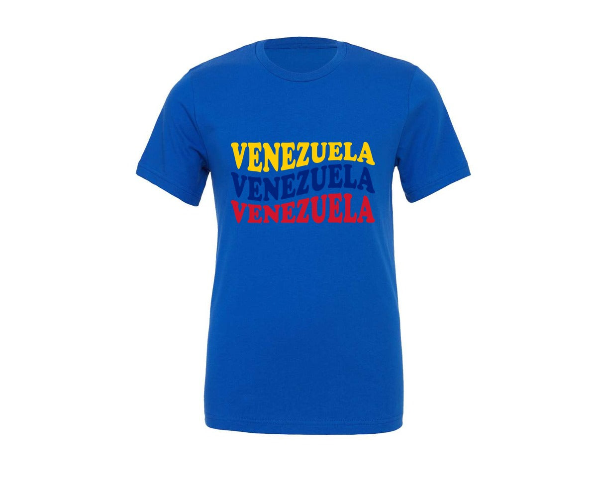 brand:Generic|color:True Royal Blue|Venezuelan Flag Of Venezuela Graphic T-Shirt