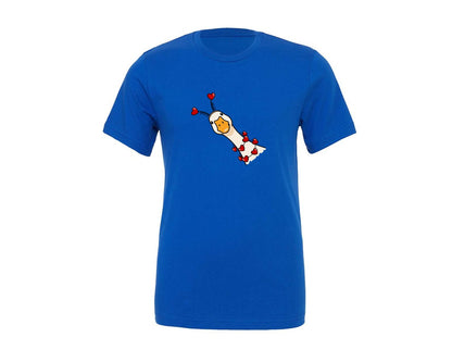 brand:Generic|color:True Royal Blue|Funny Goose Valentine 2 Graphic T-Shirt
