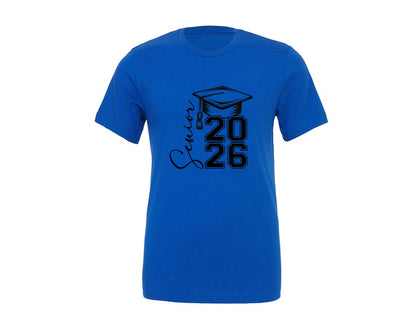 brand:Generic|color:True Royal Blue|Senior 2026 Graduation Graphic T-Shirt