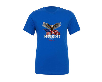 brand:Generic|color:True Royal Blue|Independence Day American Eagle Graphic T-Shirt