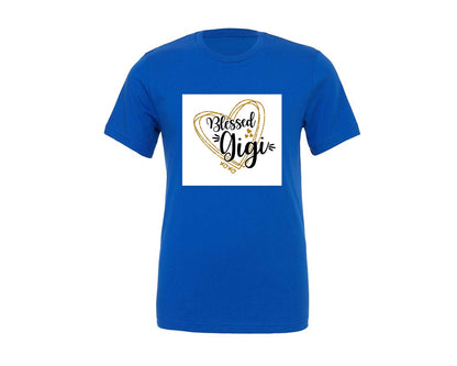 brand:Generic|color:True Royal Blue|Valentine Blessed Gigi Graphic T-Shirt