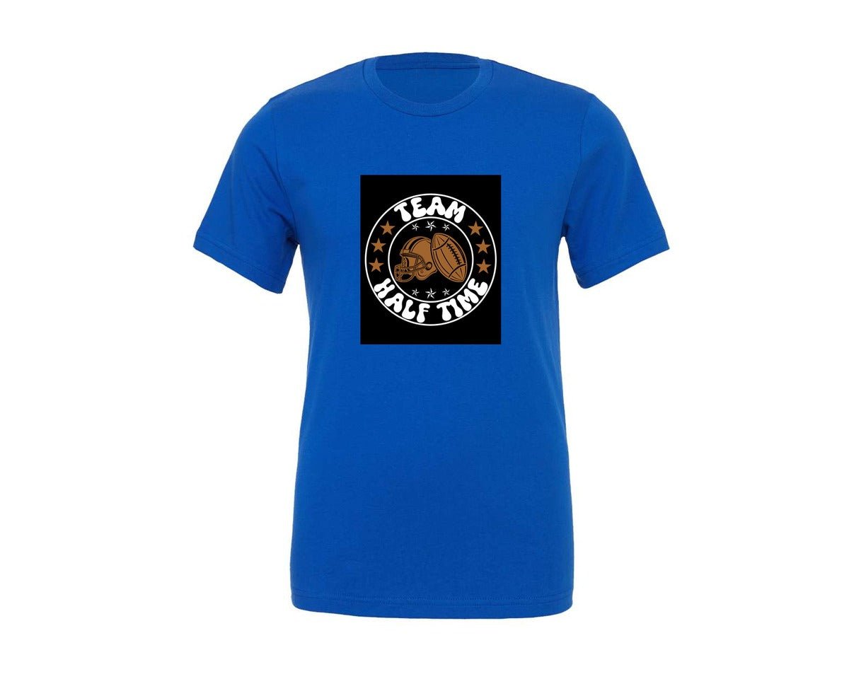 brand:Generic|color:True Royal Blue|Team Halftime Super Bowl Football Design 2 Graphic T-Shirt