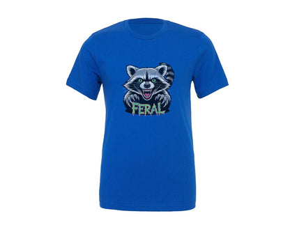 brand:Generic|color:True Royal Blue|Raccoon Feral T Shirt Design Graphic T-Shirt