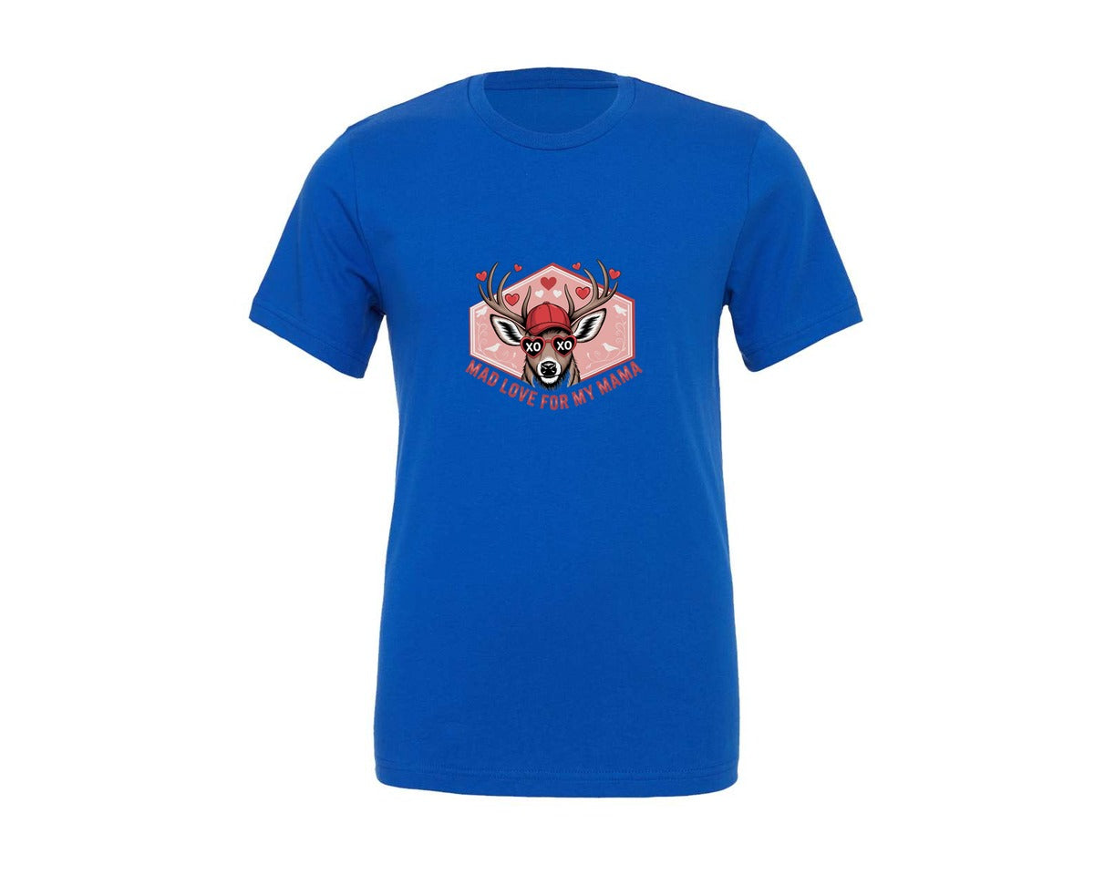brand:Generic|color:True Royal Blue|Boys Valentines Mad Love For Mama P Graphic T-Shirt