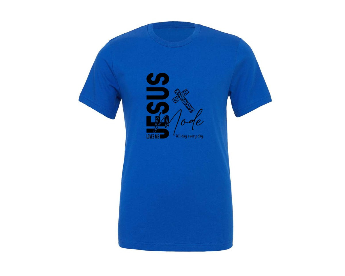 brand:Generic|color:True Royal Blue|Jesus Loves Me Love Like Jesus Graphic T-Shirt