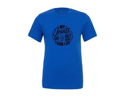 brand:Generic|color:True Royal Blue|Sarcastic Quotes Rocking Skeleton Hand Graphic T-Shirt