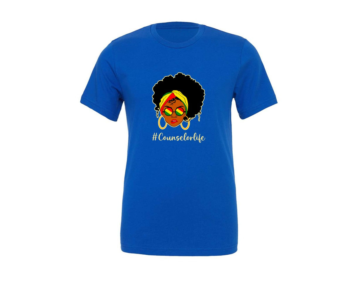 brand:Generic|color:True Royal Blue|Counselor Life Career T Shirt Graphic T-Shirt